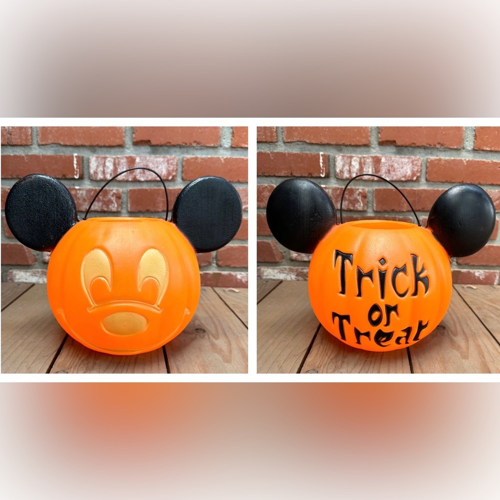 Vintage Disney Mickey Mouse Halloween Pumpkin